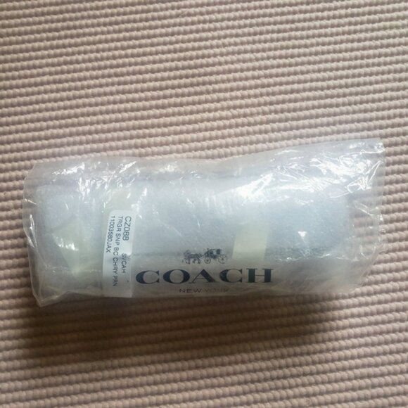 Coach Trigger Snap Bag Charm With Cherry Print NEW NWT - Picture 4 of 7